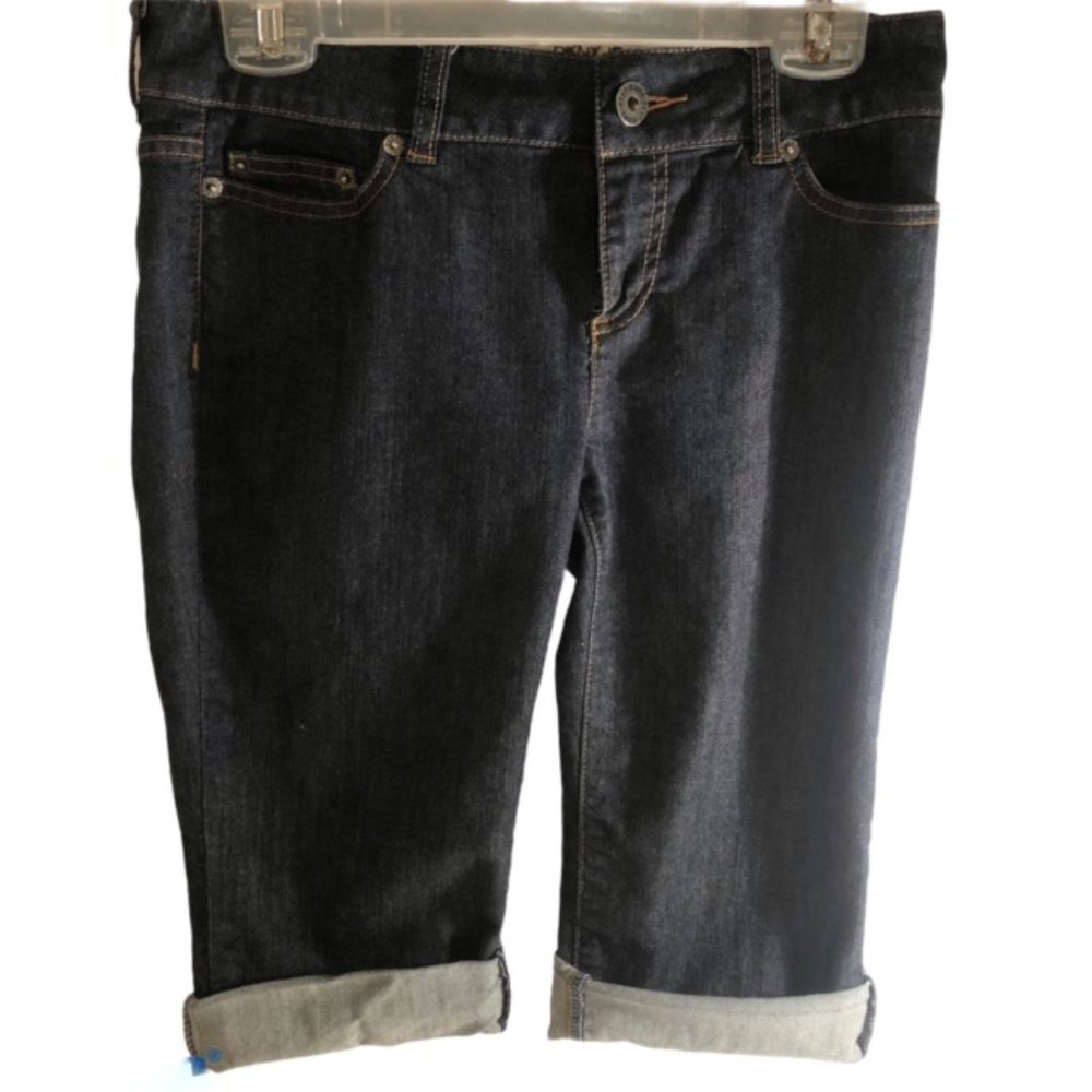 DKNY  Roll Cuff Bermuda Denim Shorts 4
